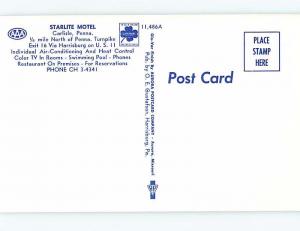 Unused Pre-1980 MOTEL SCENE Carlisle - Near Harrisburg Pennsylvania PA F7468