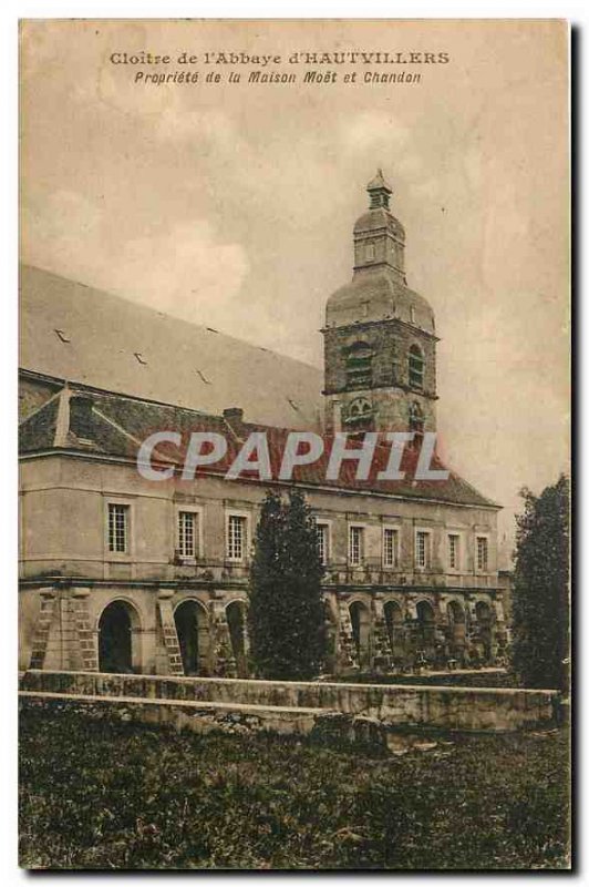 Old Postcard Cloister of the Abbey of Hautvillers Property of the house Moet ...
