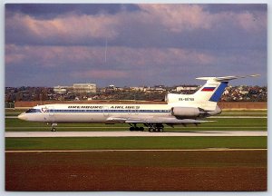 Airplane Postcard Orenburg Airlines Tupolev 154M RA-85768 at Stuttgart EM4