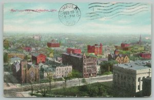 Columbus Ohio~Aerial View Over City~c1910 Postcard
