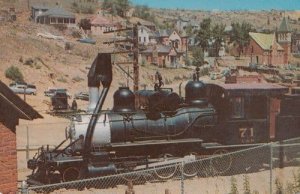 C&S Locomotive Train Central City Colorado 70s Postcard