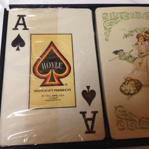 2 Decks Hoyle Playing Cards New,Sealed with Case Norman Rockwell