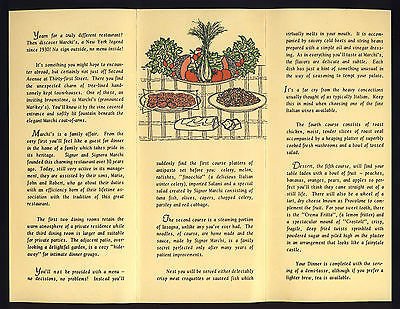 1966 Marich's Restaurant Brochure,251 East 31st St, New York City, New Y...