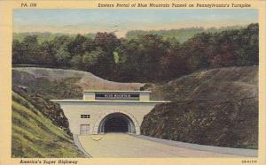 Pennsylvania Eastern Portal Of Blue Mountain Tunnel On Pennsylvania's Turnpik...