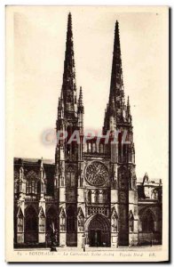 Old Postcard La Cathedrale Saint Andre Bordeaux North Facade