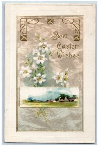 Baltimore Maryland MD Postcard Easter Wishes Flowers Embossed Winsch Back c1910s