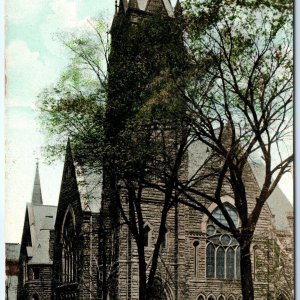 c1910s Ft. Wayne, IN 1st Presbyterian Church Clinton Washington St Postcard A119