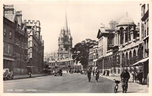 B89323 high street oxford car voiture bike  uk