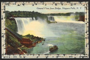 General View from Bridge Niagara Falls New York Unused c1910s