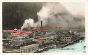 Canada, British Columbia, Ocean Falls, RPPC, Factories, Aerial View, Photo