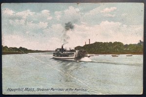 Vintage Postcard 1909 Steamer Merrimac, Merrimac River, Haverhill, Massachusetts