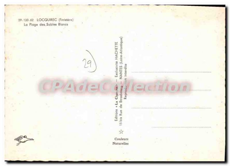 Postcard Modern Locquirec La Plage Des Sables Blancs