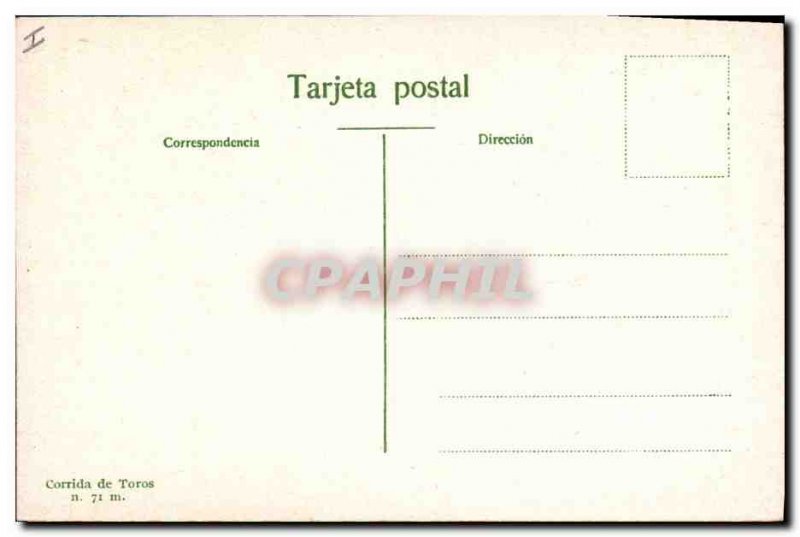 Postcard Old Bulls Bullfight Race