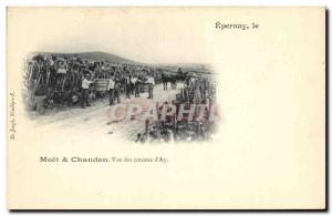 Old Postcard Folklore Wine Vineyards Champagne Moet et Chandon view of the hi...