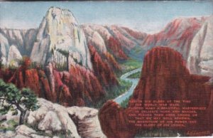 Zion National Park Viewed From East Rim Looking South By Cowboy Artist L H Du...