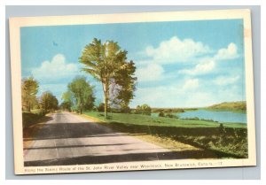 Vintage 1930's Postcard St. John River Valley Woodstock New Brunswick Canada