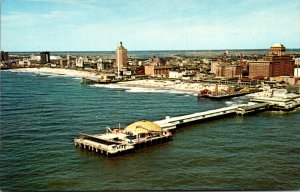 New Jersey Atlantic City Aerial VIew Steel Pier Convention Hall and Hotels