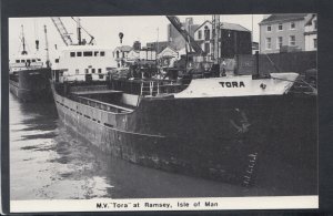 Isle of Man Postcard - M.V. Tora at Ramsey    RS18637