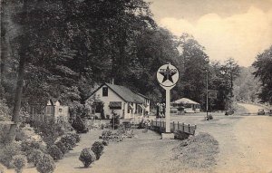 Beautiful Early Gray Scale, Rockview Texaco Gas Station, Canton PA. Old Postcard