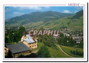 Modern Postcard Megeve Haute Savoie resort summer winter