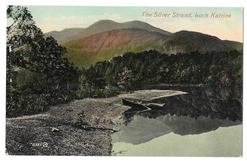 Scotland Loch Katrine Trossachs Silver Strand Vntg Postcard