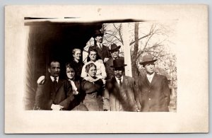 RPPC Men and Their Hats Women and Their Glasses c1910 Postcard C23