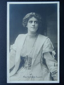 Actress MISS GERTRUDE ELLIOTT c1906 RP Postcard by Rotophot