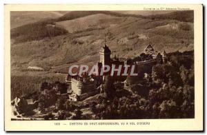 Postcard Old Hochkönigsburg Vue theft & # 39oiseau