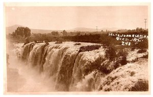 RPPC Postcard Salto Juanacatlan Falls on Satiago River in Jalisco, Mexico