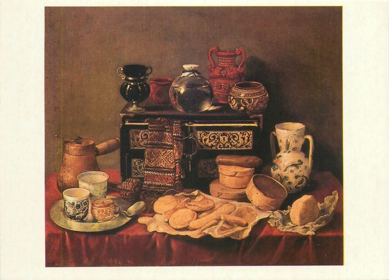 Russia Painting art Drawing Postcard Antonio Pereda Still life