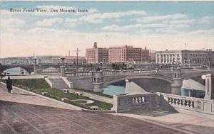 Iowa Des Moines River Front View Curteich