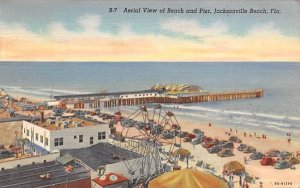 Aerial View of Beach and Pier Jacksonville Beach, Florida  