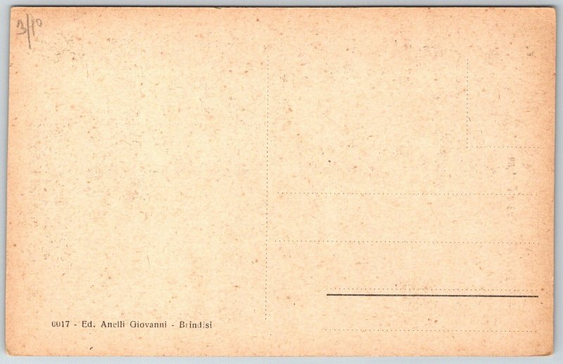Brindisi Italy 1920s Postcard Piazza Fontana
