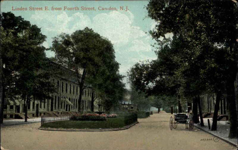 Camden New Jersey NJ Linden Street c1910 Vintage Postcard