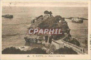 Old Postcard Biarritz Basta Maree Haute