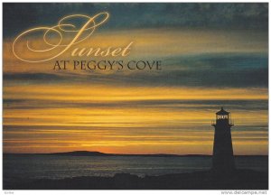 Lighthouse, Sunset At Peggy's Cove, Nova Scotia, Canada, 50-70´s