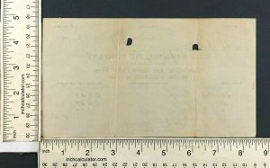 1923 Bare Milling Co Roaring Sprin PA Snow Flake Flour Grain Farming Receipt 