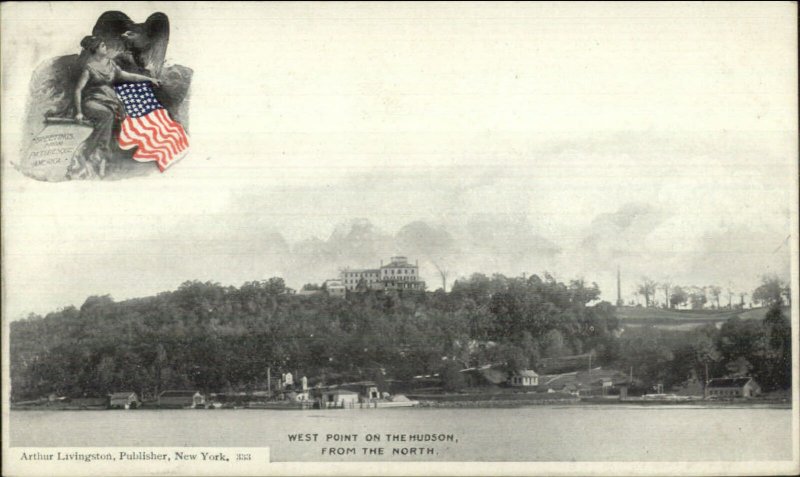 West Point NY From the North c1900 Arthur Livingston Postcard