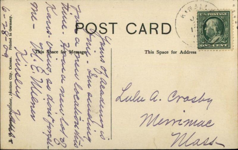 Fort Riley KS Bridge c1910 Postcard