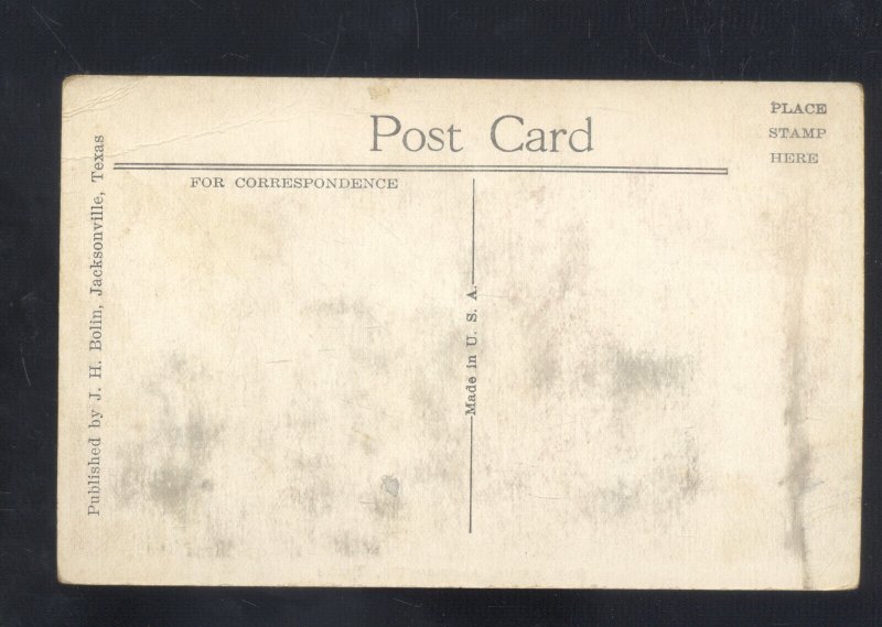 JACKSONVILLE TEXAS GOLF LINKS GOLF COURSE VINTAGE POSTCARD