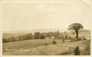 RPPC; Farmland Pastures Greensboro VT Orleans County Posted 1913 Cheney Photo