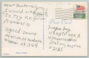 Massachusetts~Shells & Their Names~Shell Poem~Vintage Postcard