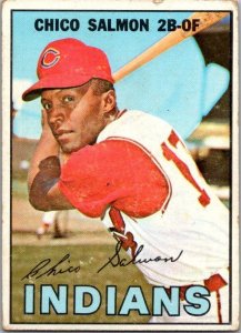 1968 Topps Baseball Card Chico Salmon Cleveland Indians sk3549