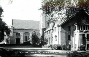 RPPC Postcard; Union Church, Hinsdale IL DuPage County LL Cook L-670