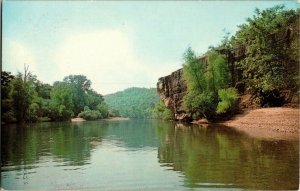 Buffalo River State Park, AR View of River Vintage Postcard D10