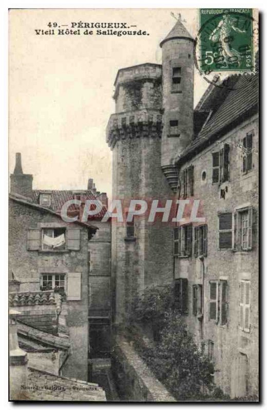 Old Postcard Perigueux Old Hotel Sallegourde