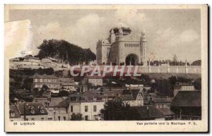 Old Postcard Lisieux Partial view towards the Basilica