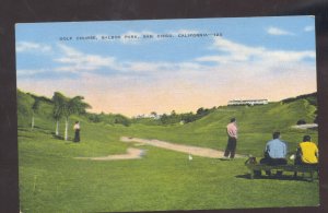 SAN DIEGO CALIFORNIA BALBOA PARK GOLF COURSE GOLFERS VINTAGE POSTCARD
