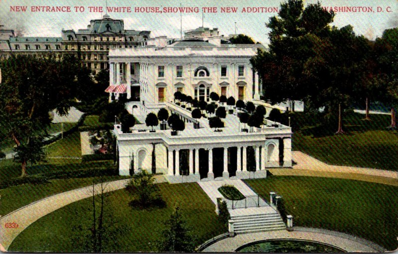 Washington D C The White House New Entrance 1907