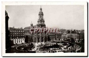 Paris - Square and Church of the Trinity - Old Postcard